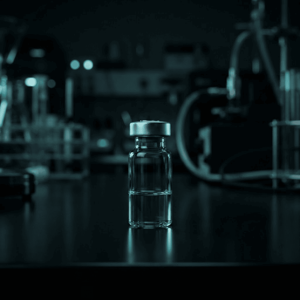 Peptid-Fläschchen in einem Forschungslabor